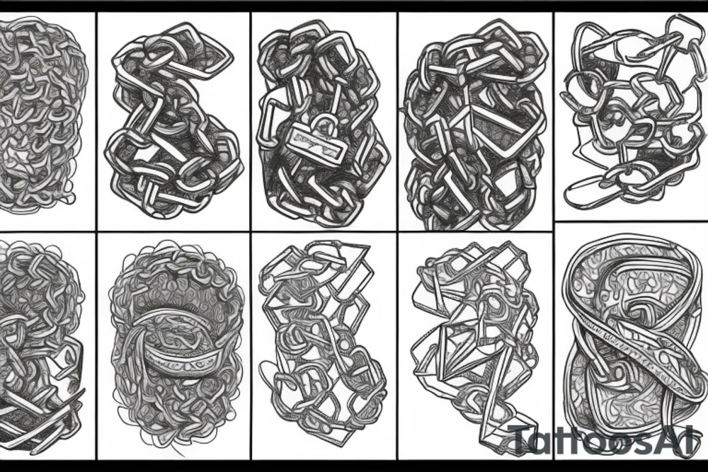 Chains interlocked tattoo idea