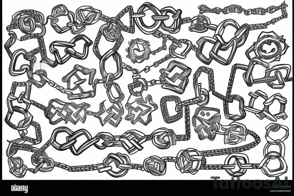 Chains interlocked tattoo idea