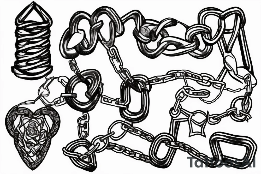 Chains interlocked tattoo idea