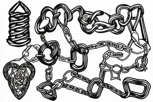 Chains interlocked tattoo idea