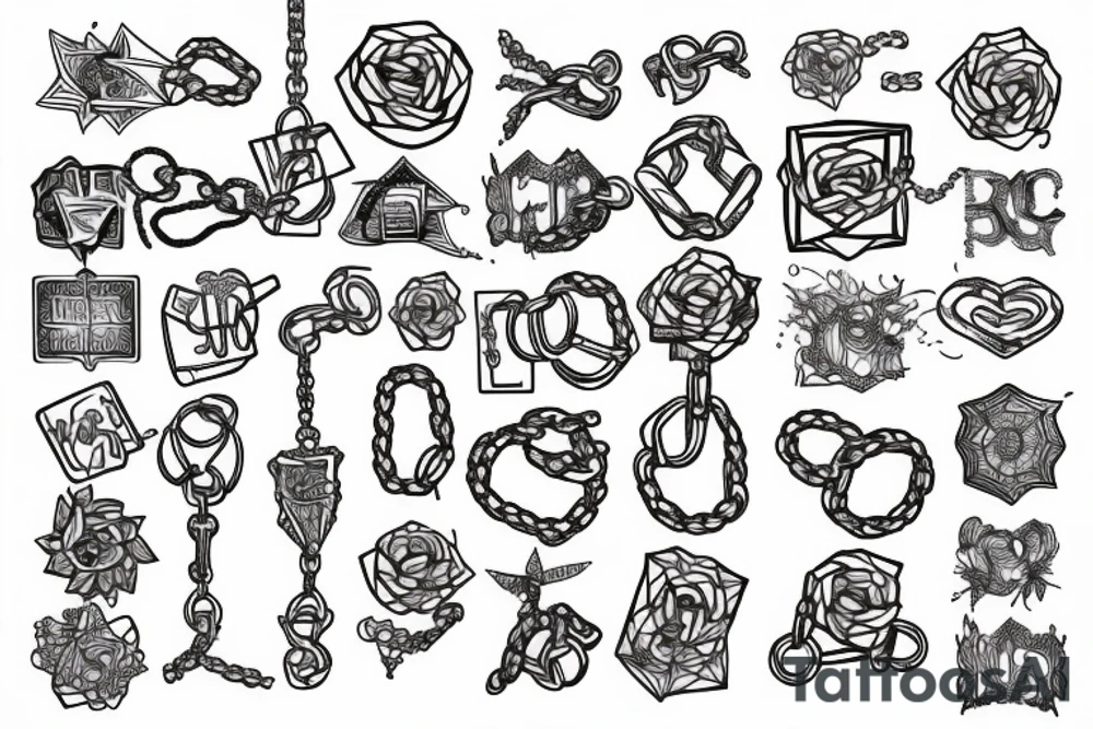 Chains interlocked tattoo idea