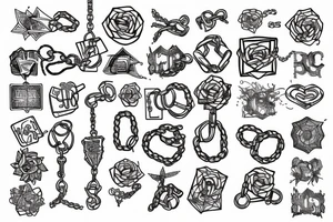Chains interlocked tattoo idea
