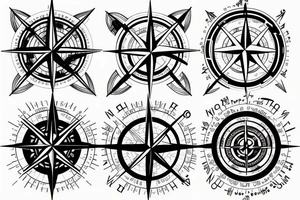 Trek and compass tattoo idea