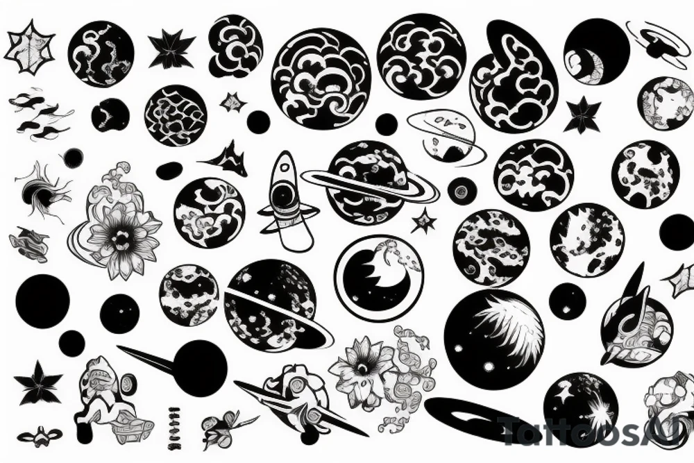 Space, back, japanese tattoo idea