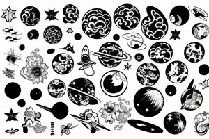 Space, back, japanese tattoo idea