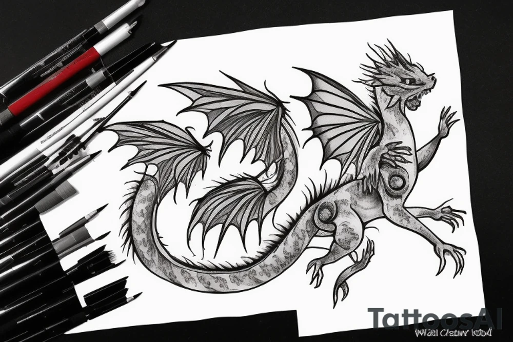 small white dragon rolled in on itself with black trails tattoo idea small white dragon rolled in on itself with black trails tattoo idea