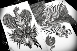 A Phoenix rising ash tattoo idea
