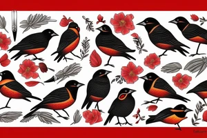 red winged blackbird tattoo idea