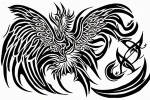 A Phoenix rising from ash tattoo idea