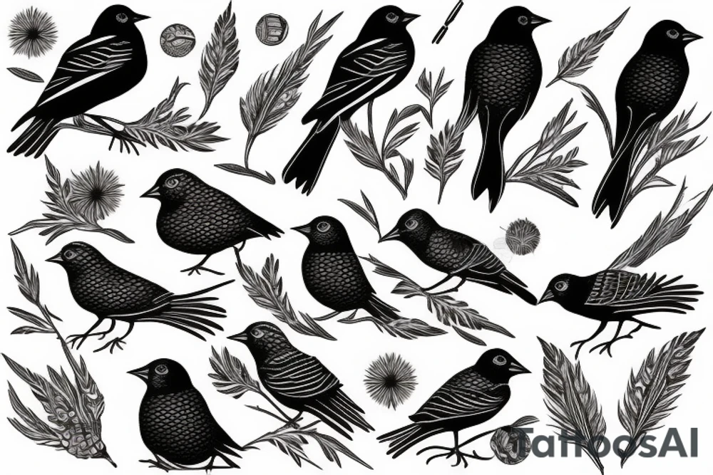 red winged blackbird tattoo idea