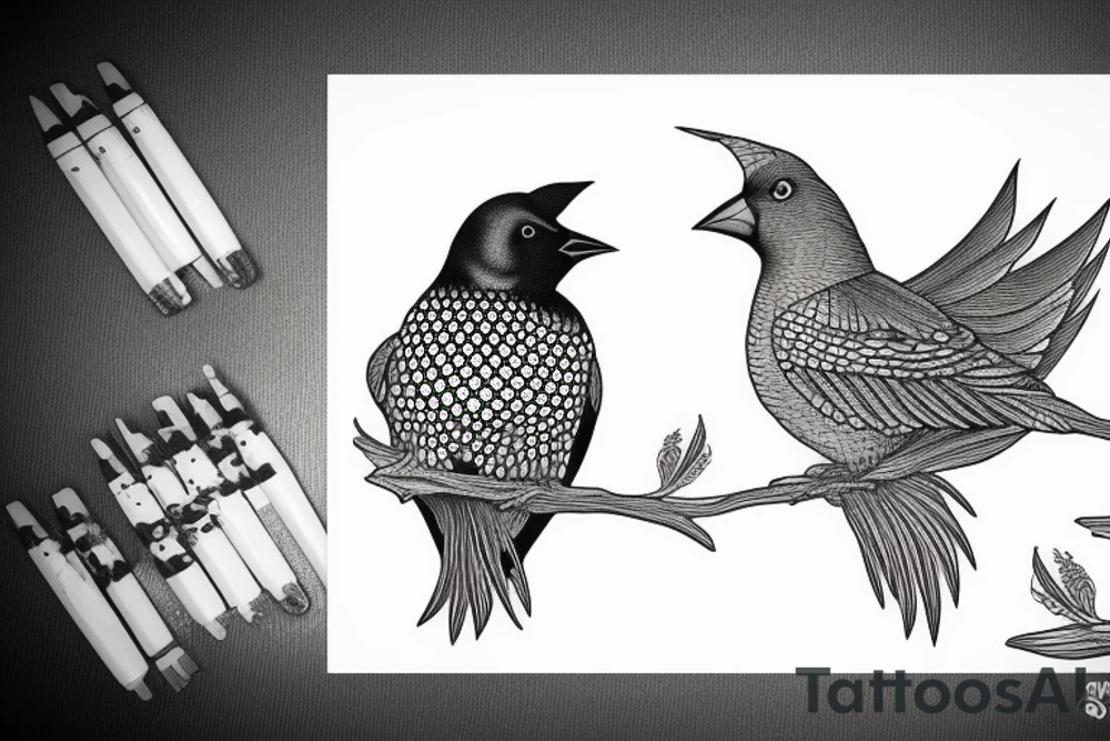 red winged blackbird tattoo idea