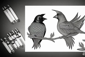 red winged blackbird tattoo idea