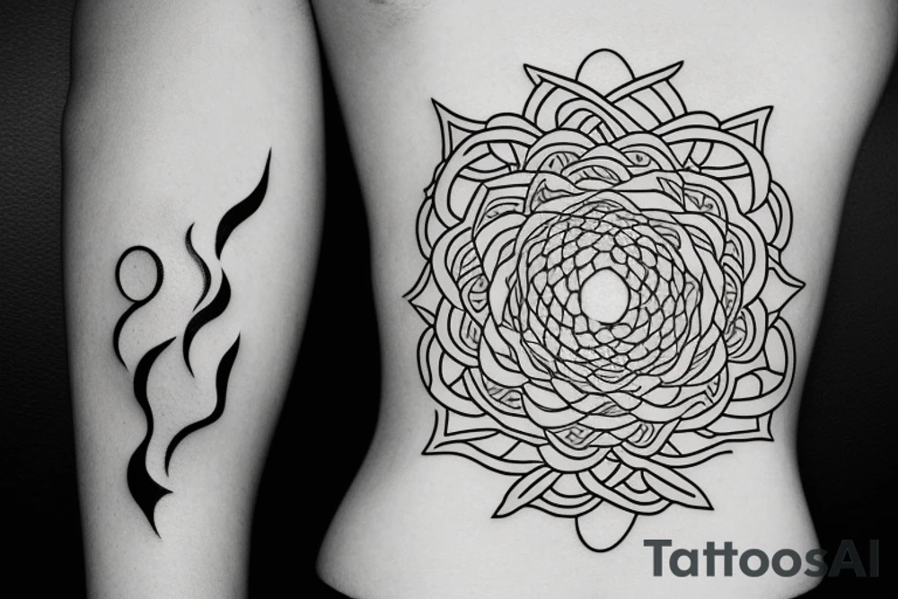 Tattoo of birth month November in minimalistic style tattoo idea