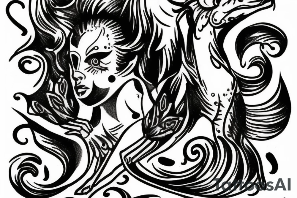 sagittarius at fight tattoo idea