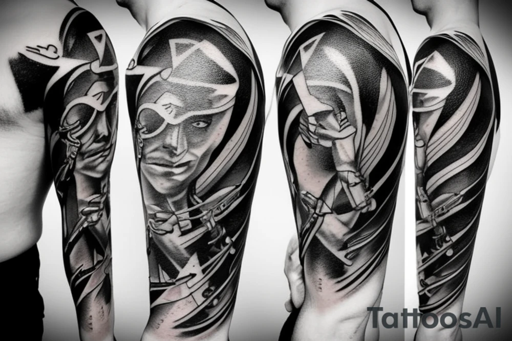 sagittarius at war tattoo idea