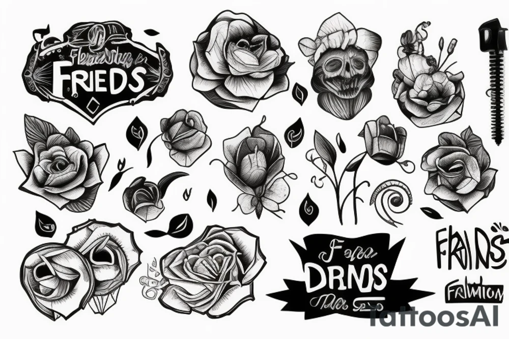 4 Friends tattoo idea