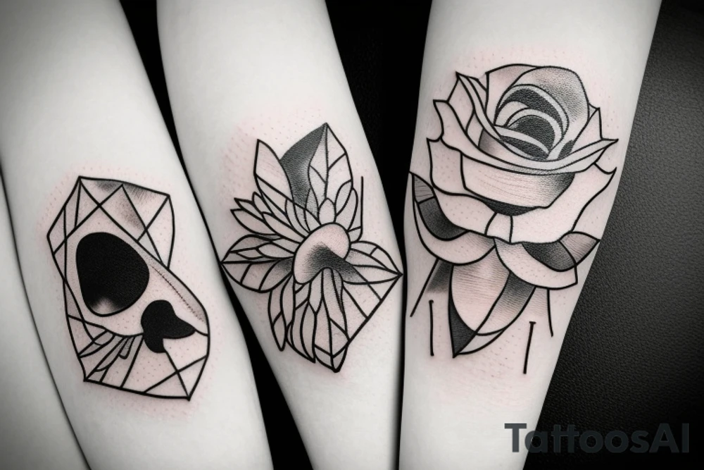 4 Friends small tattoo traveling tattoo idea