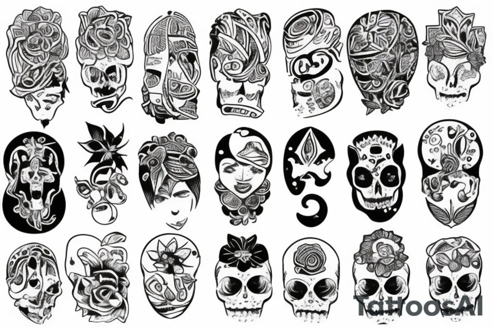 4 Friends small tattoo traveling tattoo idea