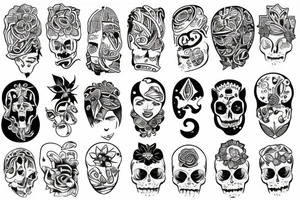 4 Friends small tattoo traveling tattoo idea