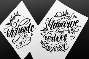 Typewriter lettering that symbolises patience, consistency, hardwork tattoo idea