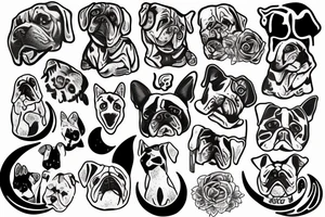 dog at the moon tattoo idea