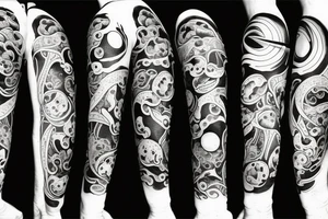 dog at the moon tattoo idea