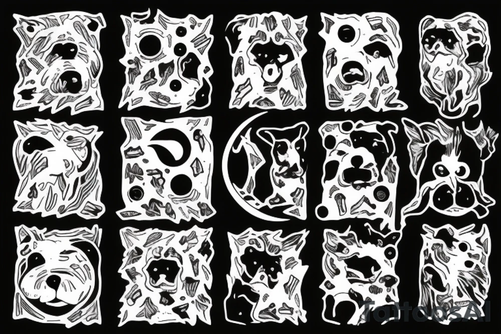 dog at the moon tattoo idea