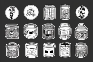 vintage container tattoo idea
