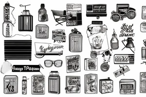 vintage shipping container tattoo idea