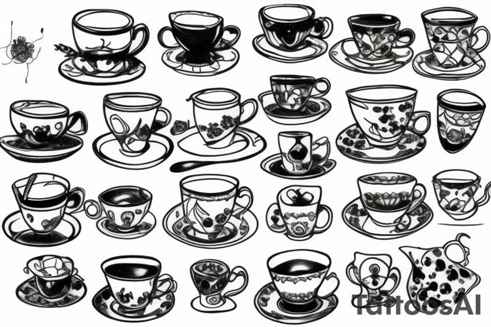 Broken teacup tattoo idea