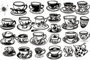 Broken teacup tattoo idea