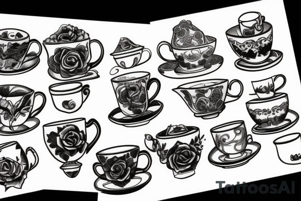 Broken teacup tattoo idea