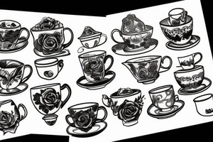 Broken teacup tattoo idea