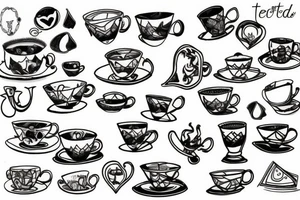 Shattered teacup tattoo idea