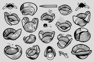 A pearl in a clam tattoo idea