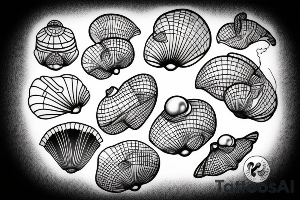 A pearl in a clam tattoo idea
