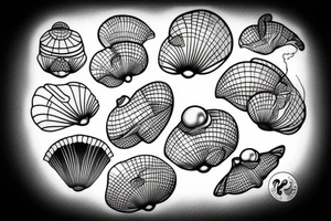 A pearl in a clam tattoo idea