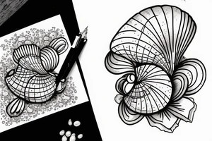 A pearl in a clam tattoo idea