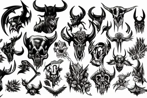 Diablo from the game with the same title, hidden behind the tree tattoo idea