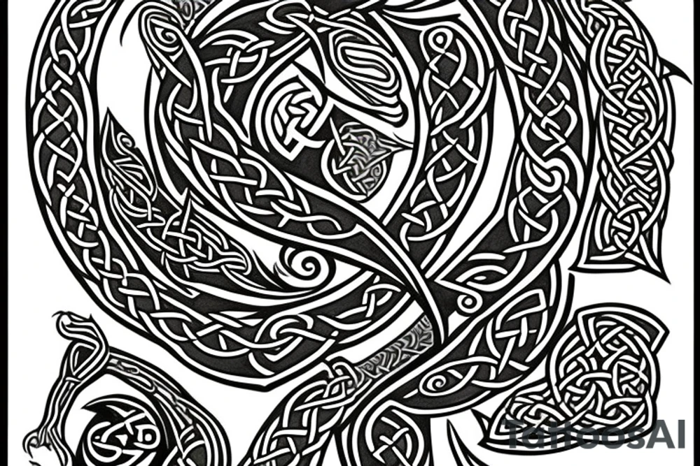 celtic dragon tattoo idea