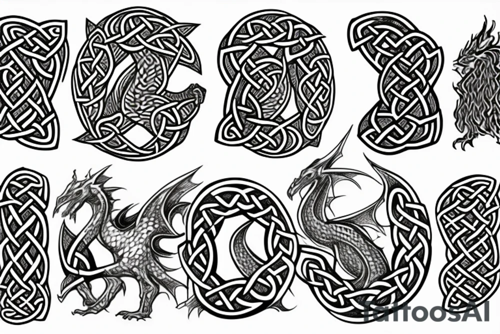 celtic dragon tattoo idea