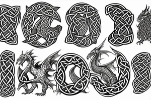 celtic dragon tattoo idea