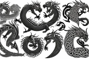 celtic dragon tattoo idea