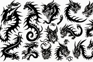 tiger dragon death tattoo idea
