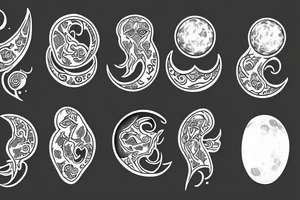 Moon cycle tattoo idea