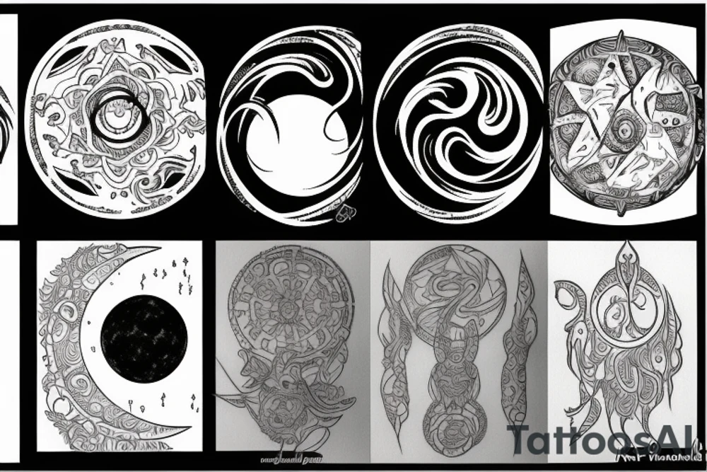 Moon cycle tattoo idea