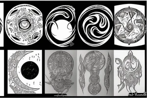 Moon cycle tattoo idea
