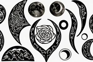 Waxing and waning
Moon cycle tattoo idea