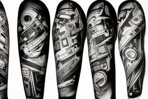 cyberpunk foot tattoo idea
