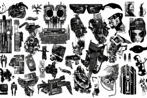 cyberpunk tattoo idea